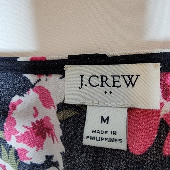 J. CREW Blue Floral Ruffle Wrap Dress - Picture 7 of 16